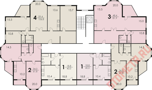 планировка квартир И-1723