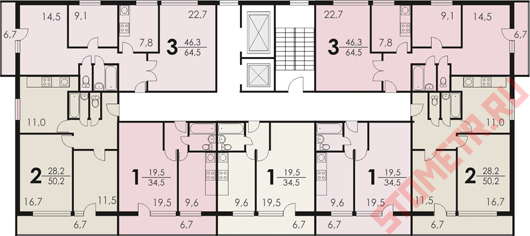 планировка квартир II-68
