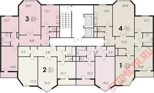 планировка квартир П-44М